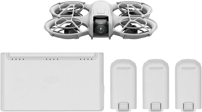 DJI Neo Three-Battery Combo, Mini Drone 4K UHD Camera for Adults, 135g Self Flying Drone That Follows You, Palm Takeoff, Subject Tracking, QuickShots, Stabilized Video (Controller-Free), Gray