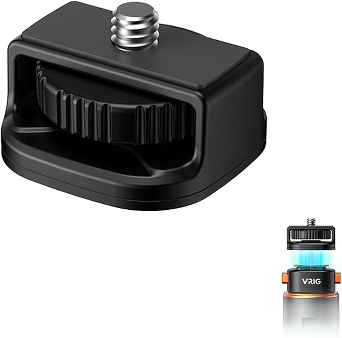 VRIG Claw Mini Quick Release Plate Tripod QR Camera Mount Adapter, Quick Setup Kit with 1/4'' Screw