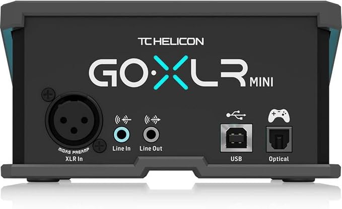 TC Helicon GoXLR MINI Online Broadcast Mixer with USB/Audio Interface and Midas Preamp, Officially Supported on Windows