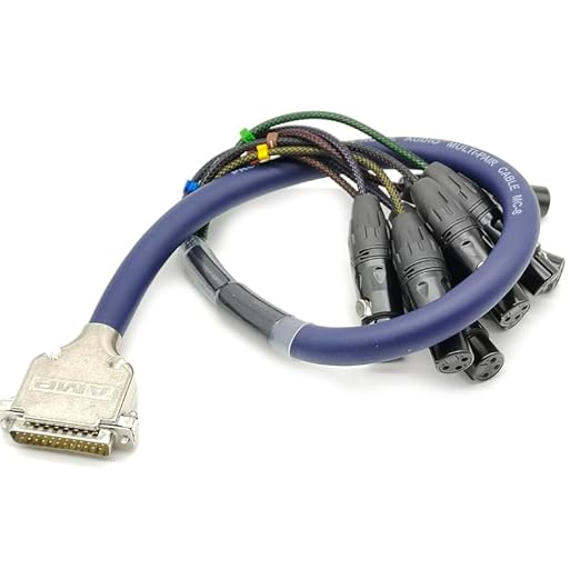 DB25 to XLR Female Snake Cable - 20m/65.6ft, 8 Channel XLR 3Pin Balanced, D-Sub Interface