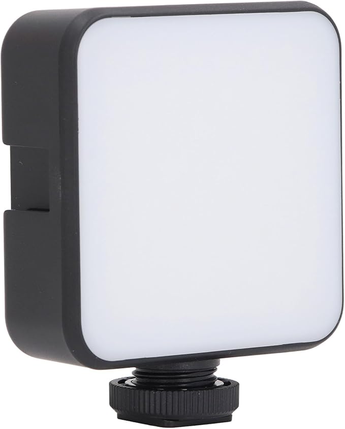 LED Video Light, Portable Camera Lights, 64 LED Beads for Photography Lighting, Rechargeable Camera Light with 3 Cold Shoe Mounts 1/4 Inch Screw Hole for Video Recording