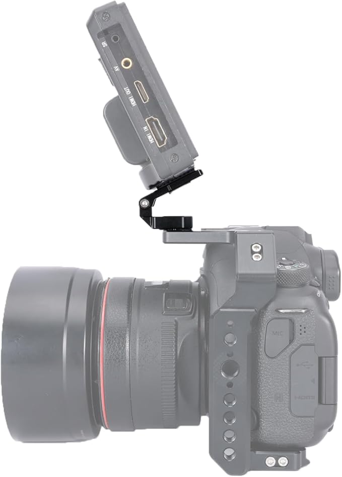 NICEYRIG Right-Angle Bracket Mini L-Shape Mounting Plate for ARRI Thread, 180 Degree Adjustment Video Accessory Expansion Mount for Camera Cheese Plate, T5 T7 SSD Holder, Field Monitor - 603
