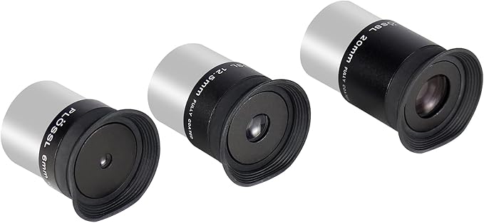 CelticBird 1.25'' Telescope Eyepiece Kit with Three Plossl Eyepieces 6mm/12.5mm/20mm Fully Multicoated Optical Lens Metal Construction Fit for 1.25inch Astronomic Telescope and Astronomy Filters