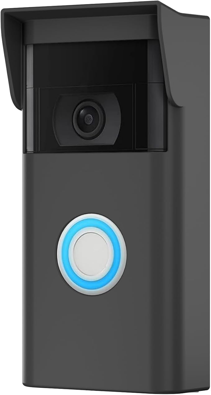 Silicone Skin Case Cover Compatible with Ring Video Doorbell 2nd Gen-Protect Your Ring 2nd Gen Doorbell from Direct Infringement of Sun Glare,Weather & UV