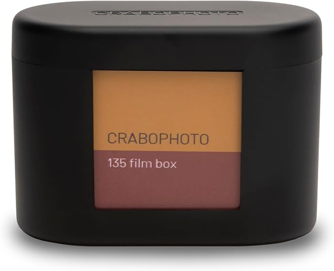 Film Storage Box with Double-Sided Film Label Holder, 135 film, Magnetic Stackable(BLACK)