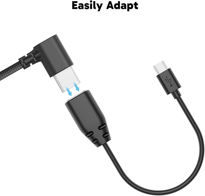 AKASO External Microphone EK7000/ EK7000 Pro/Brave 4//Brave 7 LE/Brave 4 Pro/ V50X/ V50 Elite Action Camera with a Type-C to Micro USB OTG Cable