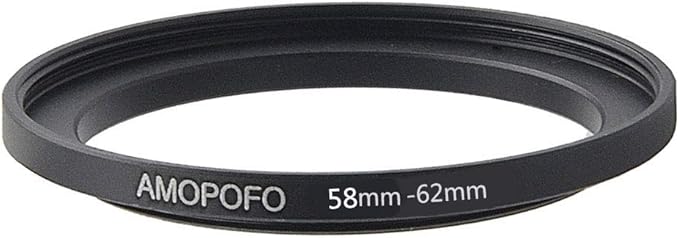 58 to 62mm Camera Filter Ring /58mm to 62mm Step-Up Ring Filter Adapter for 62mm UV,ND,CPL,Metal Step Up Ring