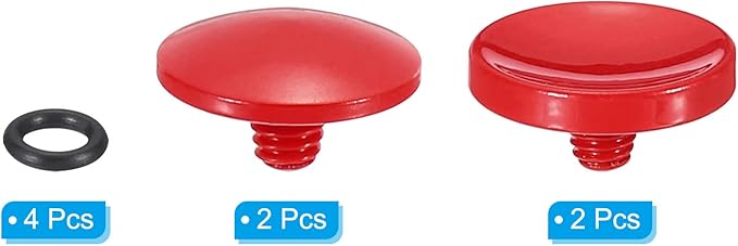 PATIKIL Camera Shutter Button, 4 Pack Soft Shutter Release Button Pure Copper Camera Button suitable for Nikon for Fujifilm for Leica DSLR/SLR Camera, Red