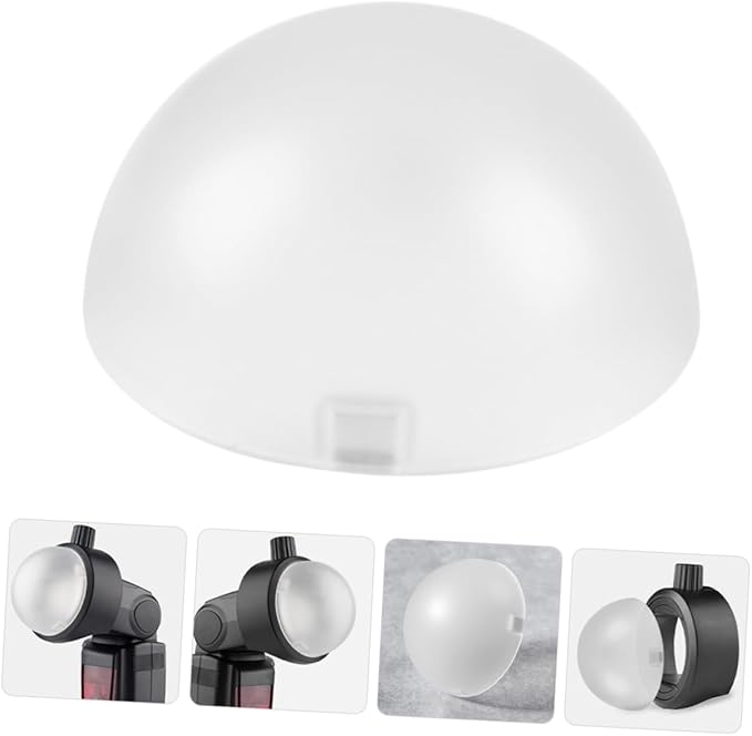 Artibetter Flash Lamp Cover Dome Diffuser for Photography Lightweight Shade for Even Light Distribution Essential Accessory for Shooting