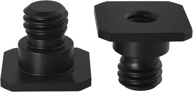 2PCS Metal SLR Hot Shoe Mount 1/4 Female to 3/8 Male Aluminium Alloy Small Head Adapter Screw Accessory for Camera Hot Shoe
