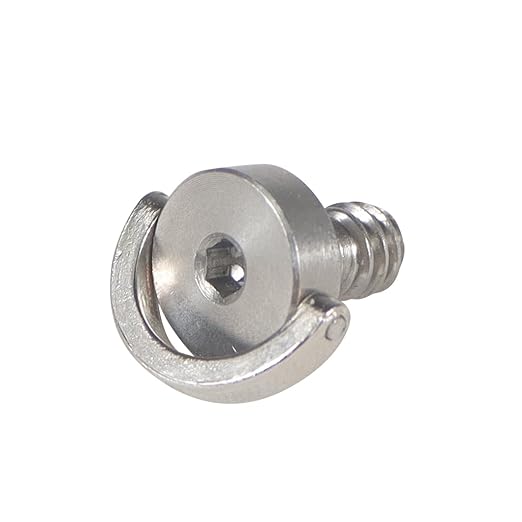 2pcs Stainless Steel Camera Screw 1/4 3/8 for Quick Release Plate Folding D-Ring Screw Mount Adapter for Flash Tripod Light Stand (2pcs,1/4)