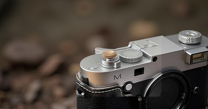 YEWOOP Lf-B Metal Brass Knurled Concave Shutter Release Button Compatible with Fujifilm, Hasselblad, Rolleiflex, Nikon Better Balance & Grip Convenience