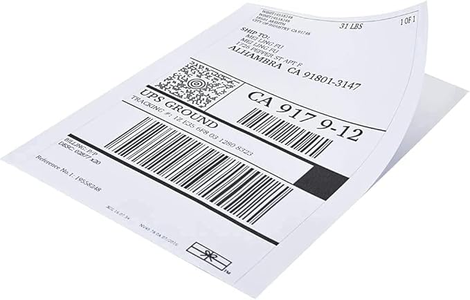 LabelMore 200 Sheets, Printable Sticker Paper, 8.5" x 11" Sticker Printer Paper Sheet for Laser & Inkjet Printers