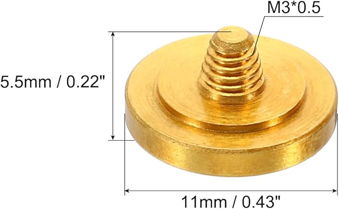 PATIKIL Camera Shutter Button, 3 Pack Soft Shutter Release Button Pure Copper Camera Button Concave Suitable for Nikon for Fujifilm for Leica DSLR/SLR Camera, Golden