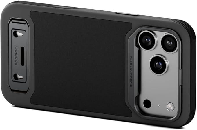 Tilta Khronos Lite Case Compatible with iPhone 17 Pro Max | Lightweight Mobile Cage | Kickstand Support | Magnetic Accessory Mounts | Metal Lens Frame Protection | Professional Smartphone Rig – Black