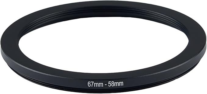 67mm to 58mm Step Down Ring Filter Adapter Metal Ring Step Down Rings Adapter Filter Compatible with All 58mm UV,CPL,ND,Lens Hood,Threaded Lens ect (67mm to 58mm)
