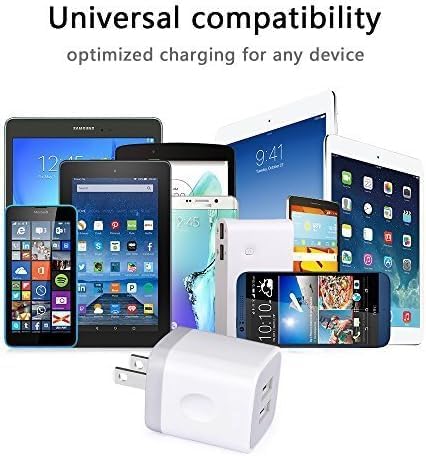 Wall Charger,USB Brick 3Pack 2.1A/5V Dual Port USB Plug Charger Cube Power Adapter Fast Charging Block for iPhone 17 16e 16 15 14 13 12 Pro Max 8 7 6 Plus 5S,iPad,Samsung Galaxy S8 S7 S6,Android Phone
