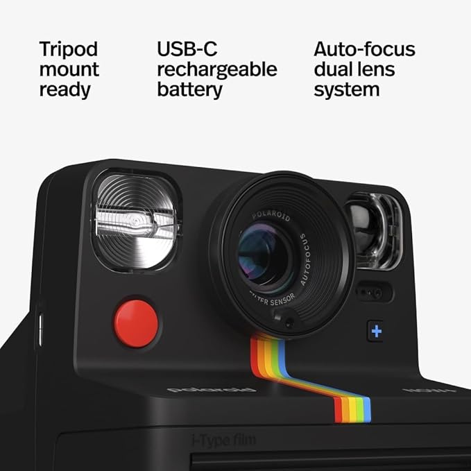 Polaroid Originals Now+ I-Type Instant Camera w/ 16 Color Film Photos and Signature Gift Bundle