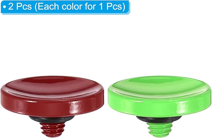 PATIKIL Camera Shutter Button, 2 Pack Soft Shutter Release Button Pure Copper Camera Button Concave, for Nikon for Fujifilm for Leica Dark Red/Green