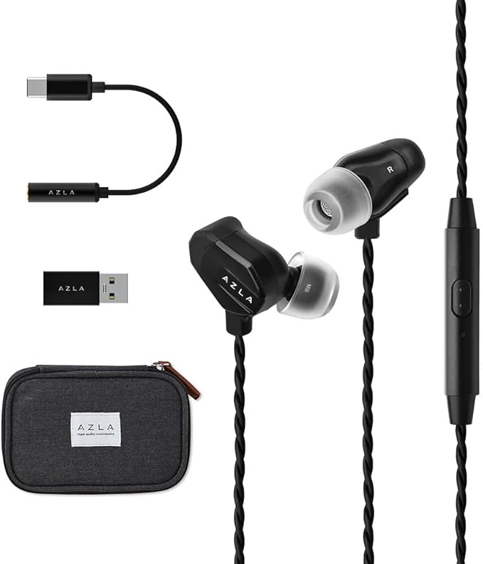 AZLA AIM8 Wired Earphone with Microphone, Gaming Earbuds with FPS Audio Profiles, Clear Mic for PC, PS5, Xbox, and More – Plug & Play Compatibility, IEM for Gaming