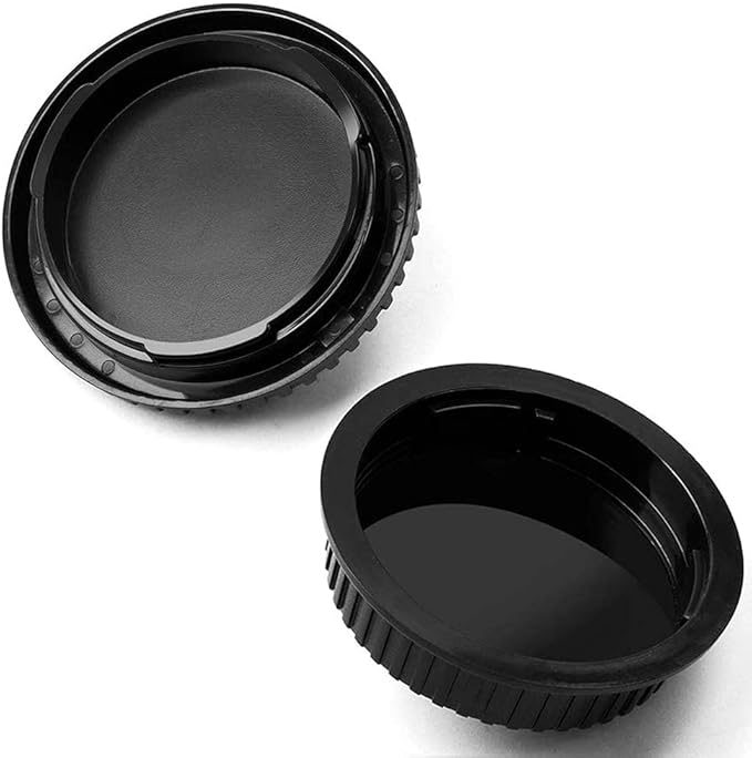 Rear Lens Cap and Front Body Cap for Canon EOS 850D 250D 90D, Rebel SL3 T8 T8i T7, 200d ii, and More Canon DSLR and Hot Shoe Cover with Bubble Spirit Level Fire Rock (2 Sets)