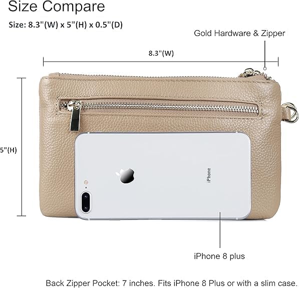 befen Genuine Leather Wristlet Clutch RFID Blocking Bag Cell Phone Wallet Purse Wristlet Wallet Purses and Handbags for Women
