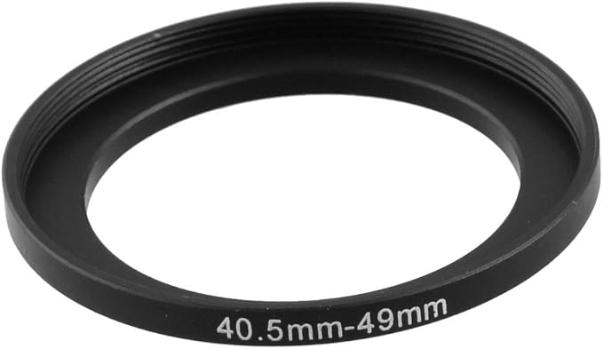 uxcell Filter Ring Step Up Adapter, Metal Camera Lens 40.5mm-49mm Camera Stepping Rings, Aluminum 40.5mm Male 49mm Female Filter Adapter Ring for Camera Lenses Hood, Black