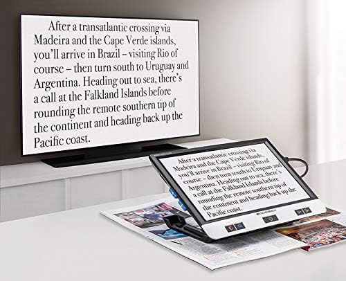 Eschenbach Visolux Digital XL FHD - Advanced Portable Color Video Magnifier (XL 12" TFT LCD Touch Screen with Anti-Glare Coating, FHD Camera, and Built-in Stand) - Includes Liberty Cleaning Cloth