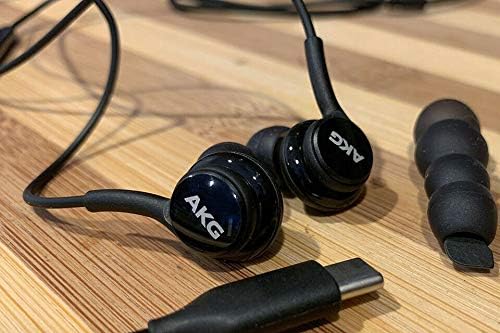 in-Ear AKG Wired Earbuds with Microphone – USB-C Earbuds with Braided Cable – AKG Headphones with Mic Compatible with Samsung Galaxy S24 Ultra, S24+, S24, S23, S22, S21, S10, S10E & iPhone 15 Series