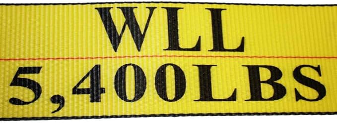 Mytee Products 4" x30' Winch Straps w/Chain, Flatbed tie Down Straps WLL 5400 lbs (10 Pack)