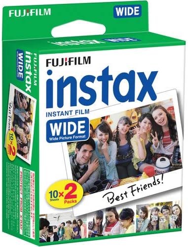 Fujifilm Instax Wide 400 Instant Film Camera Sage Green Bundle – Includes 20-Sheets Instax Wide Film and Protective Carrying Case