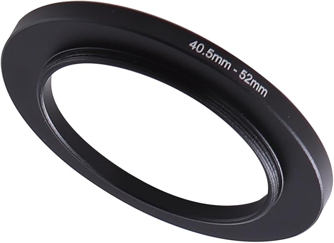 40.5-52mm Step-Up Ring Adapter, 40.5mm to 52mm Step Up Filter Ring for 40.5mm Lens Mount 52mm for DSLR Lenses and ND UV CPL IR Filters （40.5-52mm）