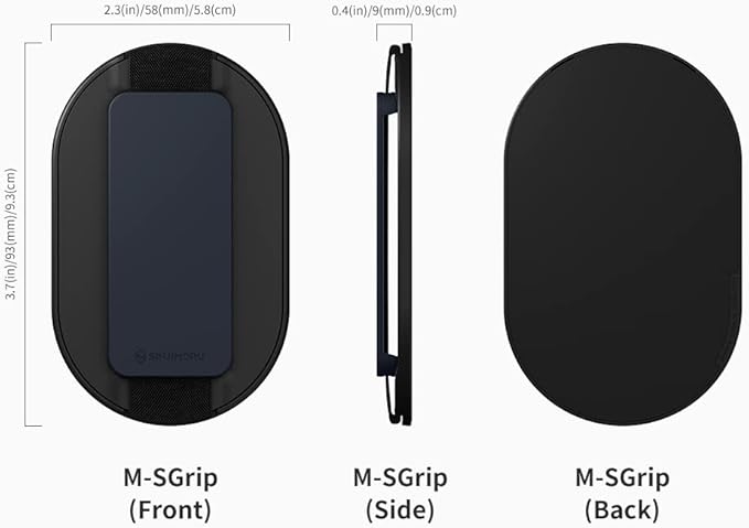 Sinjimoru for MagSafe Grip, Magnetic Phone Grip for MagSafe Stand, Strong Magnetic Phone Holder for iPhone 17 16 15 14 13. M-SGrip Navy
