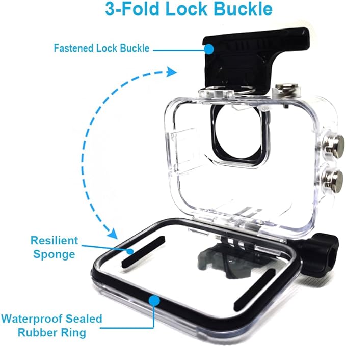 KETOPKIN Dive Case for Insta360 GO Ultra Camera,60M/196FT Underwater Diving Housing Waterproof Protection Shell with Bracket for Insta 360 GO Ultra Accessories