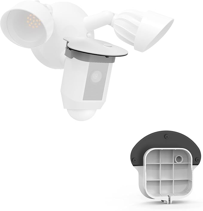 HOLACA Sun Rain Shade Camera Cover for R-ing Floodlight Cam Wired Plus (2021 Release), White