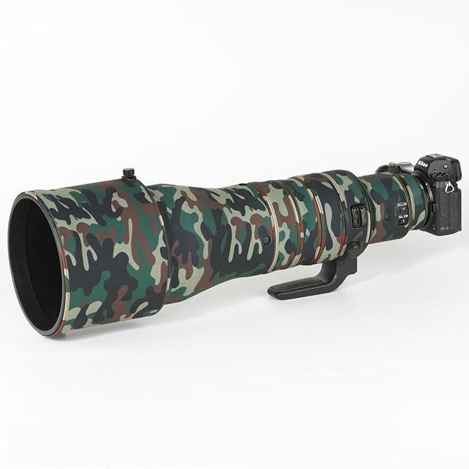 CHASING BIRDS Lens Camouflage Waterproof Coat for Nikon Z 600mm f/4 TC VR S Rainproof Lens Protective Cover Version IV (Military Green Camouflage, with Z 2X)