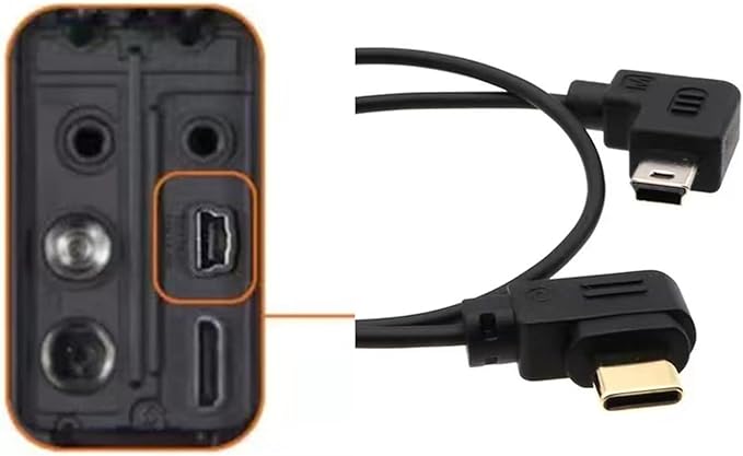 DYTDIEYINGTU (Type c to mini USB) Feiyu Technology Stabilizer for Canon Camera Control Data Cable EOS 80d,60d,650d,800d,77d,5d2,5d3,6d,6d2 to feiyu scorp/c/mini/mini-p,scorp 2 (FY-Mini)