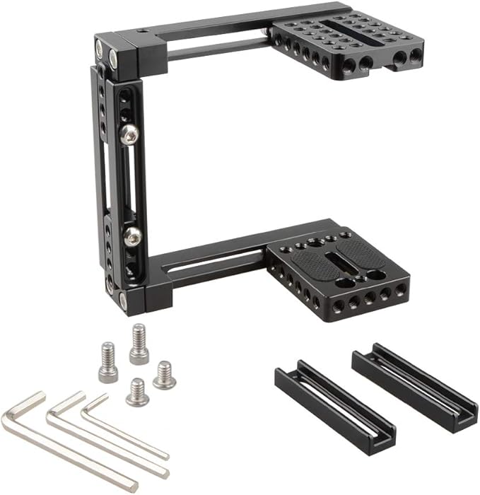 CAMVATE Adjustable Camera Cage Fit for Right Handle and Left Handle Camera(Basic) - 1722