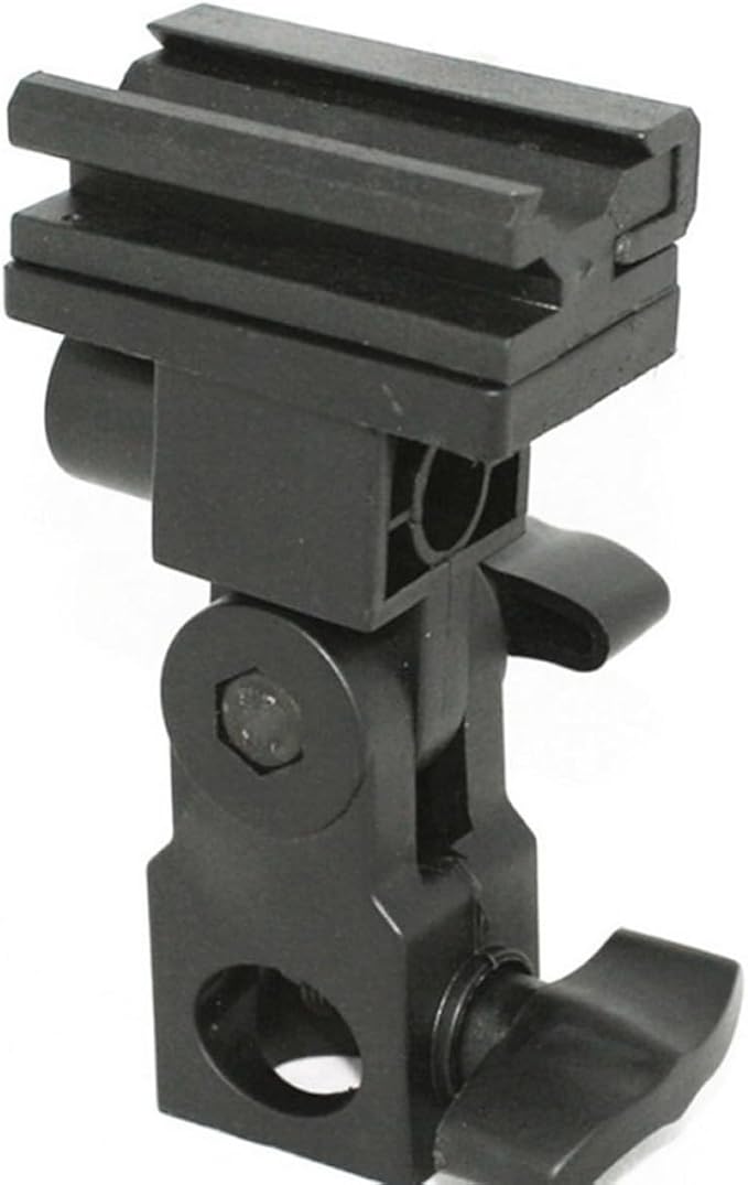 Artibetter DSLR Camera Flash Bracket with Swivel Light Stand Mount Adjustable 180 Pitch Flash Holder with Umbrella Locking Screw for Photography Accessories