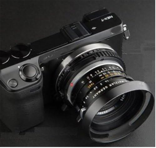 48mm Black Metal Tilted Vented Lens Hood Shade Compatible with QL17 GIII R35 F2 F2.8 R50 R28 E48 with A&R Cleaning Cloth