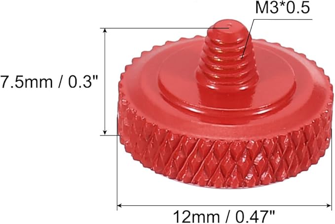 PATIKIL Camera Shutter Button, 2 Pack Soft Shutter Release Button Pure Copper Camera Button Carved Suitable for Nikon for Fujifilm for Leica DSLR/SLR Camera, Red