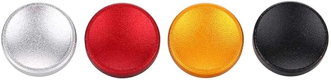 Yosoo 4Pcs Aluminum Alloy Concave Shutter Release for Fujifilm X100 X100S X10 X20, Leica, Nikon, Screw Mount, Screw (Threaded) - Red, Black, Silver, Gold