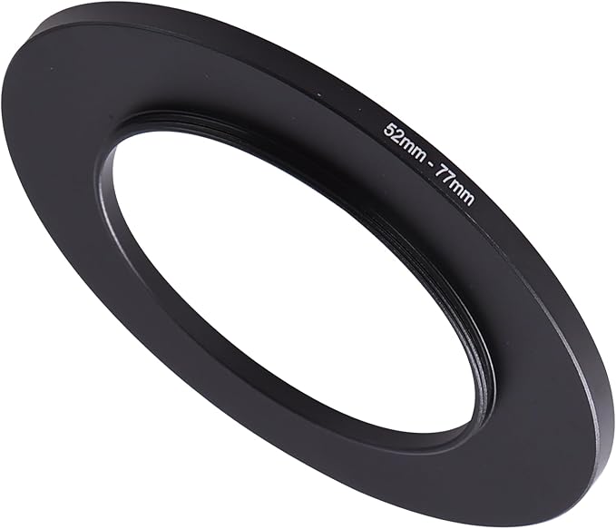52-77mm Step-Up Ring Adapter,52mm to 77mm Step Up Filter Ring for 52mm Lens Mount 77mm for DSLR Lenses and ND UV CPL IR Filters （52-77mm）