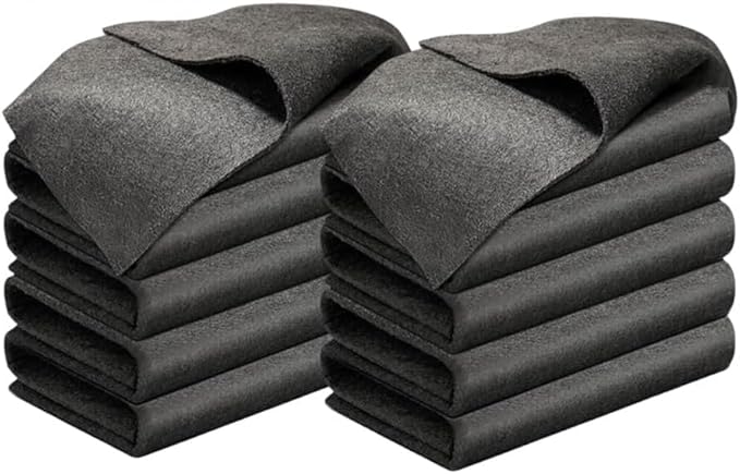 2026 New Thickened Magic Cleaning Cloth,Upgrade Reuseable Streak Free Microfiber Cloth Magic Fiber Microfiber Cleaning Cloth,Multipurpose Miracle Rags for Kitchen,Window,Glass, Cars (10Pcs, 12x12 in)