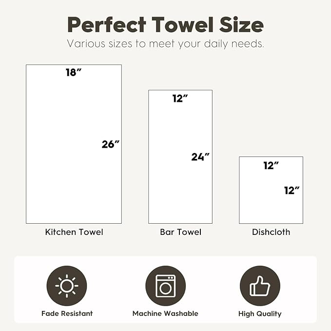 Artoid Mode Grey Dahlia Floral Kitchen Towels Dish Towels, 18x26 Inch Quick Dry Microfiber Cloth Hand Towels for Kitchen Drying Set of 2