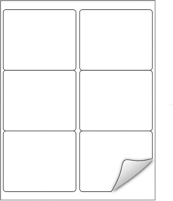 LabelMore 3 1/3 x 4 Labels - 6 Up Self Adhesive Shipping Labels - FBA Labels - 5000 Sheet/ 30000 Labels