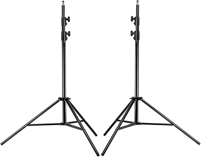NEEWER PRO 9feet/260cm Spring Loaded Heavy Duty Photography Photo Studio Light Stands with 1/4" Screw & 5/8 Stud for Video, Portrait and Photography Lighting (2 Packs)