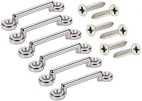 Amarine Made Stainless Steel Bimini Top Strap Pad Eye Footman's Loop Heavy Duty for Jeep Corvette,Buggy,Kayak Tie Downs