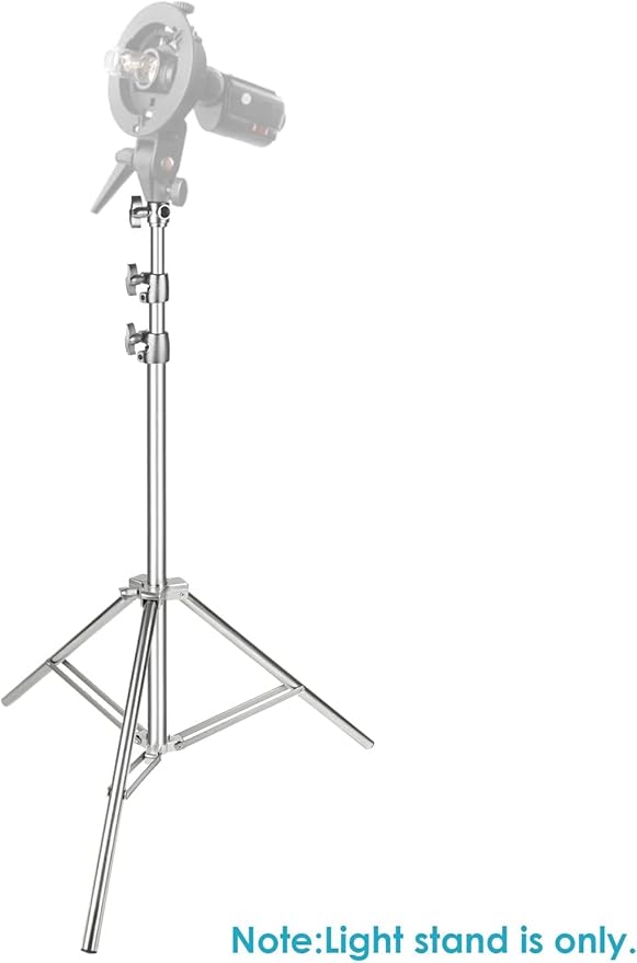 NEEWER 2PCS Light Stand Kit, 79"/200cm Stainless Steel Heavy Duty Tripod Stand with 1/4" to 3/8" Adapter for Studio Softbox, Monolight, Reflector