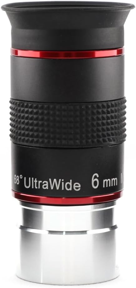 Starboosa 6mm 68° Ultra Wide-Angle Telescope Eyepiece with Polarizing Filter — Upgraded HD Fully Multi-Coated Optics — Long Eye Relief & All-Metal Build — 1.25" Eyepiece Set for Planetary Observation